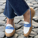Color-block loafers