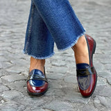 Shiny tricolore loafer
