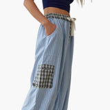 Women's Pajama Set with Button Top and Elastic Pants