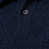 The Kensington Diamond Knit Polo Sweater for Men