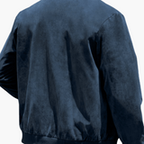 Men's Bomber Jacket with Zipper and Side Pockets