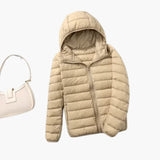 Women’s Down Jacket with Hood and Zipper