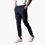 Men’s Stretch Chinos with Elastic Waistband and Slim Legs