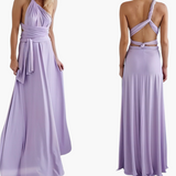 Evening Dress with V-Neck - Women's Style for Gala Nights