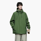 Men's Zip-Up Hoodie with Elastic Hem