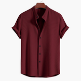 Men's Shirt with Stand Collar - Slim Fit, Elegant & Modern