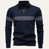The Selva Men's Sweater Half Zip Knit Wool Blend Sweater