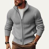 The Maplewood Park Men’s Modern Knit Warm Stand Collar Zip Up Cardigan