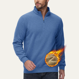 The Porta Romana Men’s Casual Thermal Warm Half Zip Turtleneck Sweater