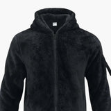 Men's Teddy Jacket with Zipper and Long Sleeves