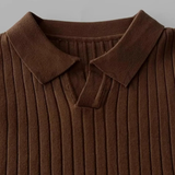 The Crestwood Men's Slim Fit Ribbed Knit Polo Sweater
