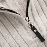 The Favignana Men's Knitted Stand Collar Ribbed Half Zip Sweater