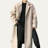 The Whitechapel Men's Elegant Camel Wrap Wool Coat with Belt