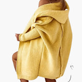 Women’s Knitted Cardigan with Hood and Open Front