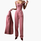 Pantsuit with Corset Blazer for Women – Tailored and Elegant