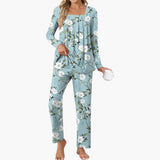 Women's Pajama Set with Long Sleeves and Star Pattern