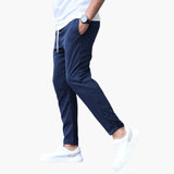 Men's Stretch Pants with Slim Legs and Waistband