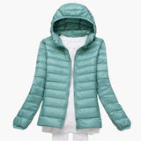 Women’s Down Jacket with Hood and Zipper