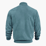 Men's Bomber Jacket with Zipper and Side Pockets