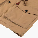Men's Field Jacket with Adjustable Hood and Multiple Pockets
