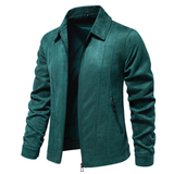 The Varese Men's Trucker  Suede Leather Zip Up Jacket