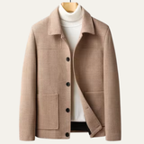The Winslow Men’s Herringbone Jacket – Thick Warm Outerwear with Pockets