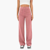 High Waist Palazzo Pants for Women with Button Placket – Stylish & Comfortable