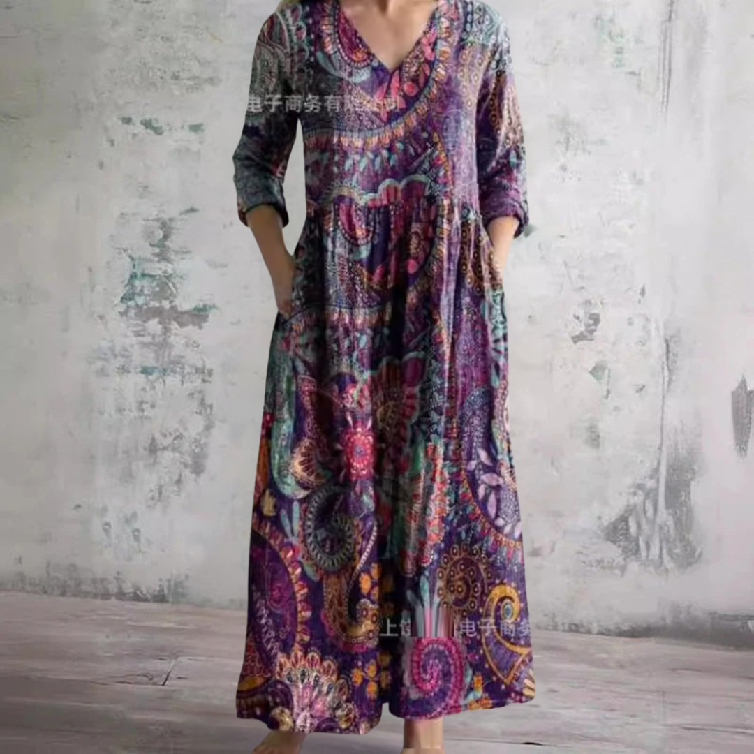 Mandy Floral Summer Dress Purple
