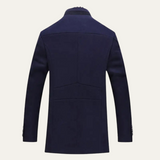The Blenheim Men's Smart Casual Wool Trench Coat with Stand Collar