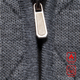 The Ashford Hill Men's Diamond Pattern Quarter Zip Knit Sweater
