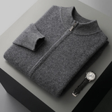 The Thornhill Cashmere Sweater – Men's 100% Soft Luxury Wool Zip Cardigan