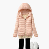 Women’s Down Jacket with Hood and Zipper