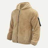 The Lucca Alta Men’s Winter Soft Velvet Zip Up Hoodie Fleece Jacket