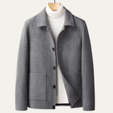 The Winslow Men’s Herringbone Jacket – Thick Warm Outerwear with Pockets