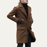 The Parkwood Men’s Wool Double Breasted Smart Long Winter Coat