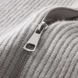 The Four Seasons Merino Wool Knitted Zip Cardigan Sweater for Men