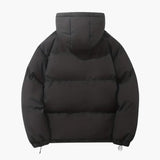 Women's Hooded Jacket with Zipper and Exterior Stitching