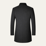 The Alderney Men's Elegant Warm Long Wool Blend Coat