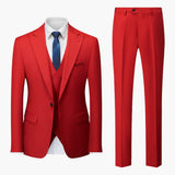 Elegant Slim Fit Suit - Men's 3-Piece for Business