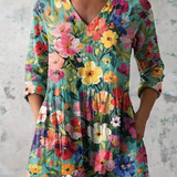 Keira | Long Blouse with Expressive Pattern