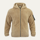 The Lucca Alta Men’s Winter Soft Velvet Zip Up Hoodie Fleece Jacket