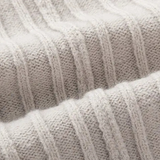 The Favignana Men's Knitted Stand Collar Ribbed Half Zip Sweater