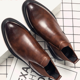 The Summerville Men’s Leather Brogue Detail Smart Casual Ankle Boots