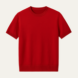 The Evoque Men’s Slim Fit Cashmere Shirt – Lightweight Short Sleeve Knit