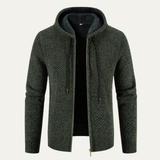 The Harrington Men’s Knitted Fleece Lined Zip Up Winter Hoodie Jacket