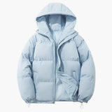 Women's Hooded Jacket with Zipper and Side Pockets