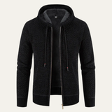The Harrington Men’s Knitted Fleece Lined Zip Up Winter Hoodie Jacket