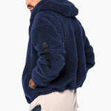 Men's Teddy Jacket with Zipper and Long Sleeves
