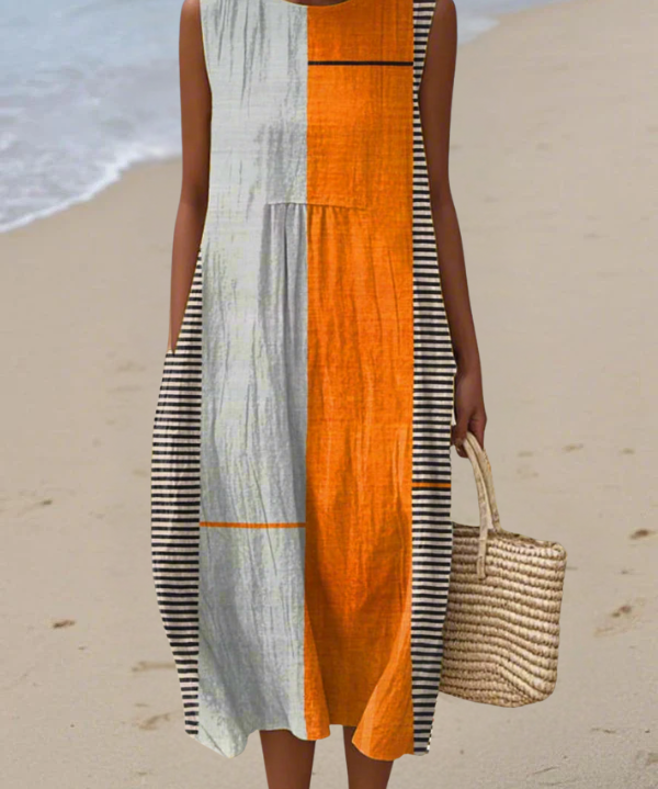 May Colorblock Midi Dress