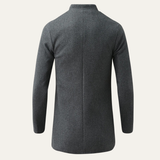 The Collingwood Men's Elegant Wool Blend Single Breasted Winter Trench Coat